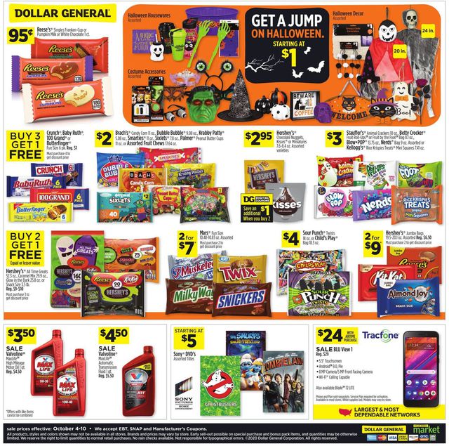 Dollar General Ad from 10/04/2020