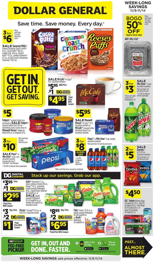 Dollar General Ad from 11/12/2020