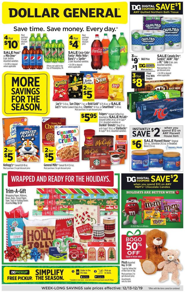 Dollar General Ad from 12/13/2020