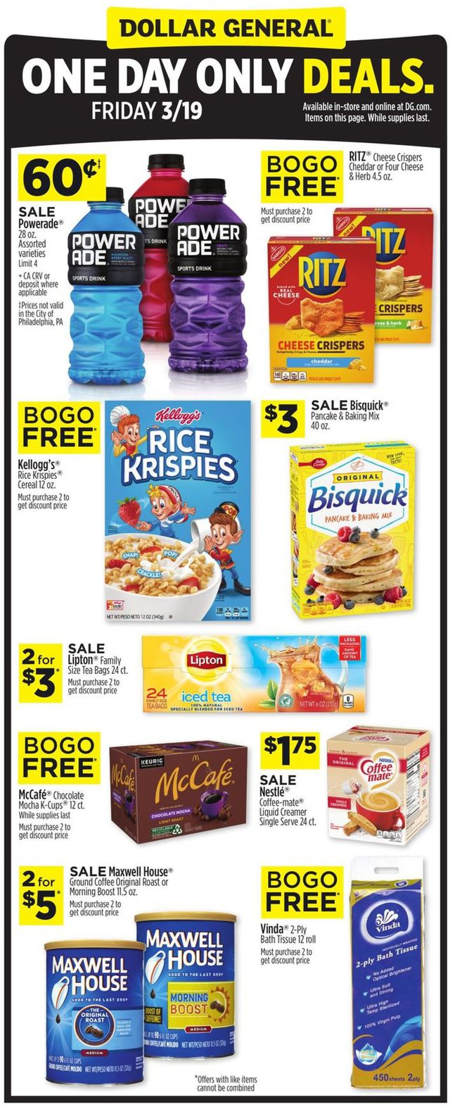 Dollar General Ad from 03/19/2021