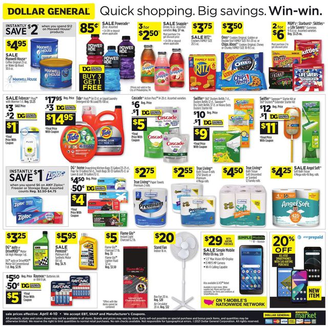 Dollar General Ad from 04/04/2021