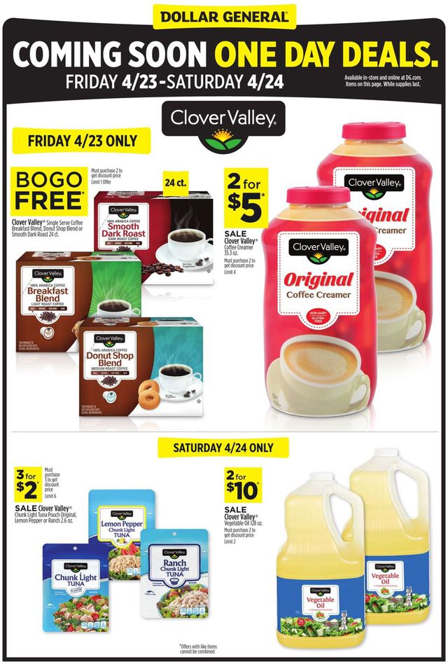 Dollar General Ad from 04/23/2021
