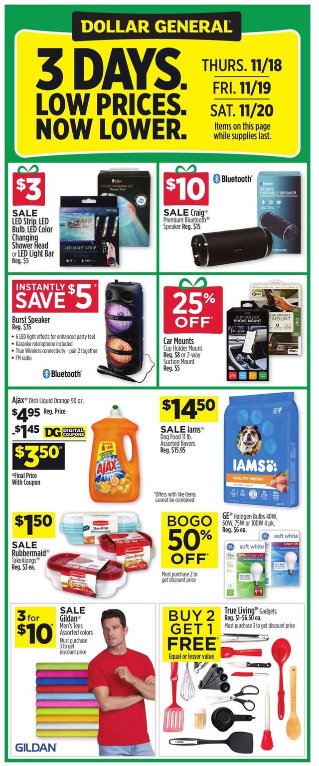 Dollar General Ad from 11/14/2021