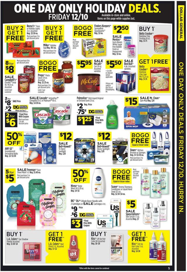 Dollar General Ad from 12/10/2021