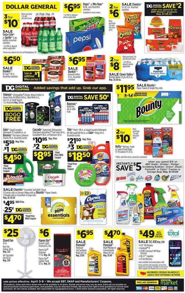 Dollar General Ad from 04/03/2022