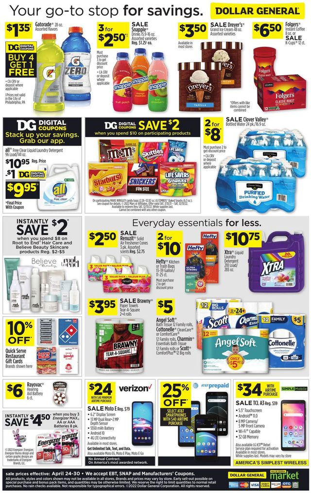Dollar General Ad from 04/24/2022