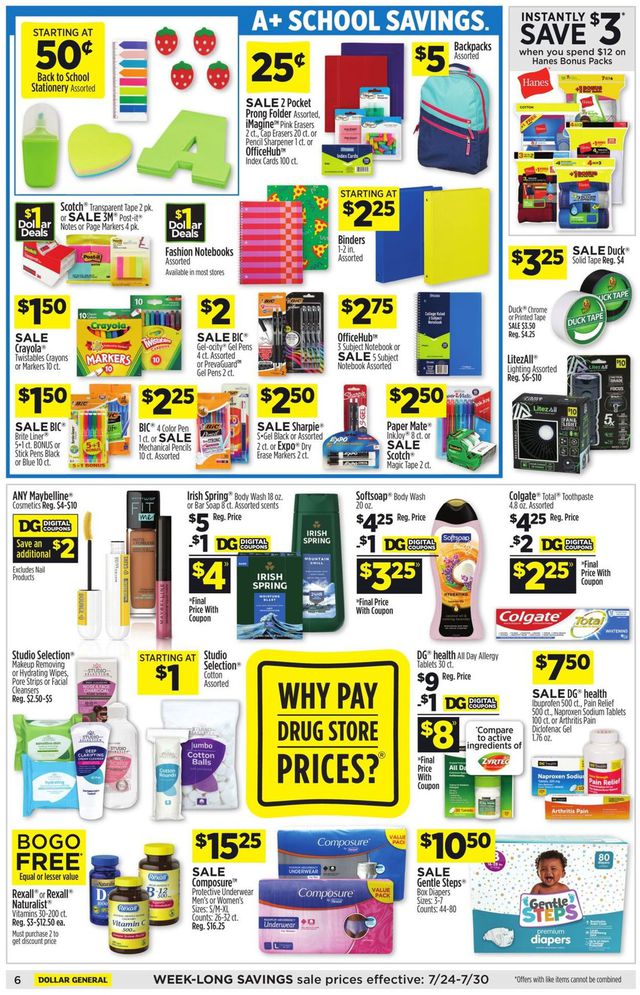 Dollar General Ad from 07/24/2022