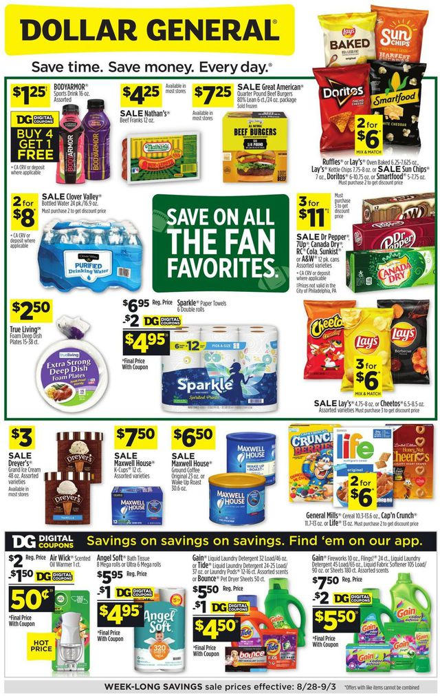Dollar General Ad from 08/28/2022