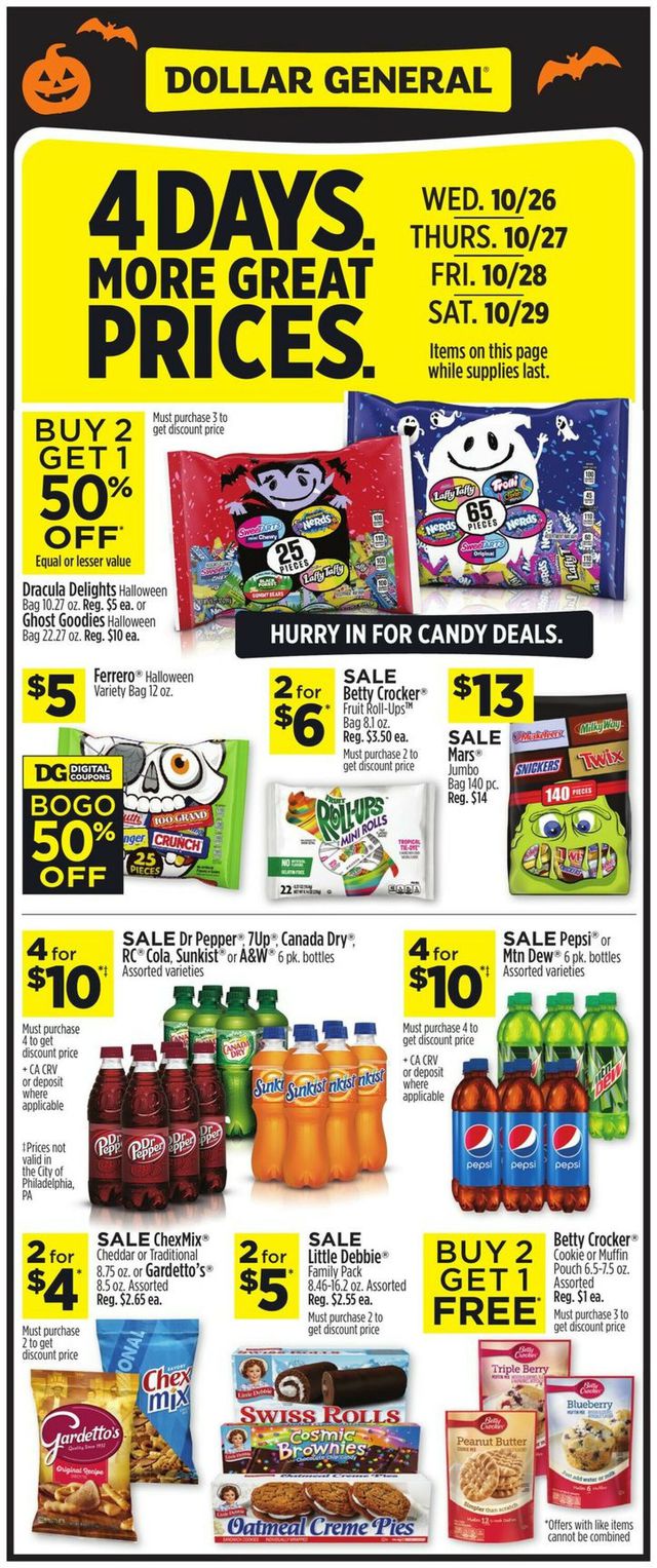 Dollar General Ad from 10/23/2022