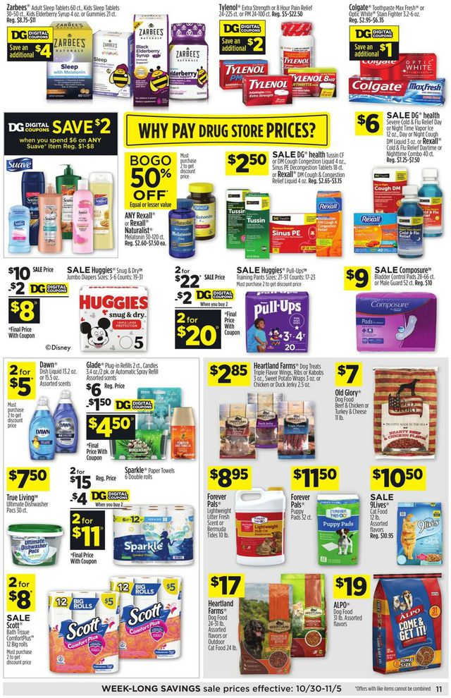Dollar General Ad from 10/30/2022