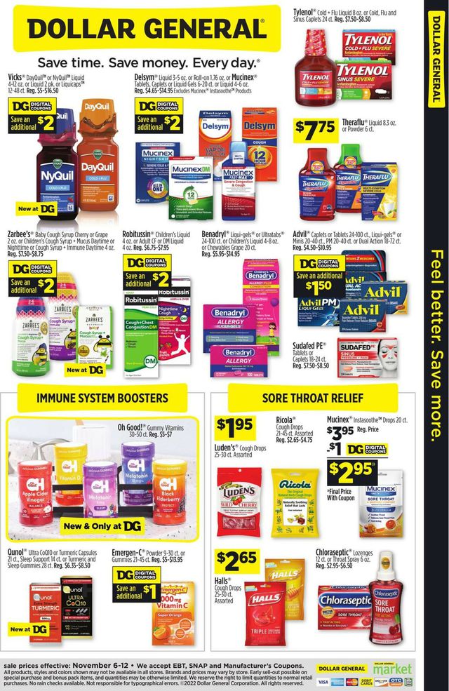 Dollar General Ad from 11/06/2022