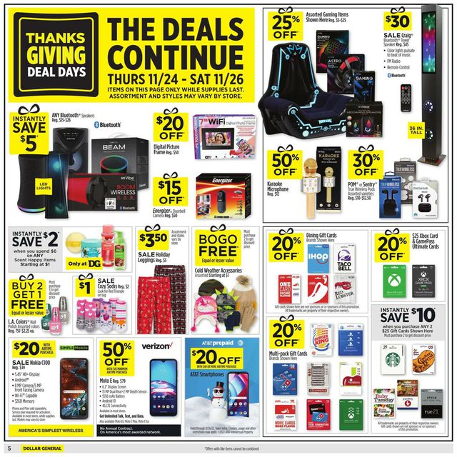 Dollar General Ad from 11/24/2022