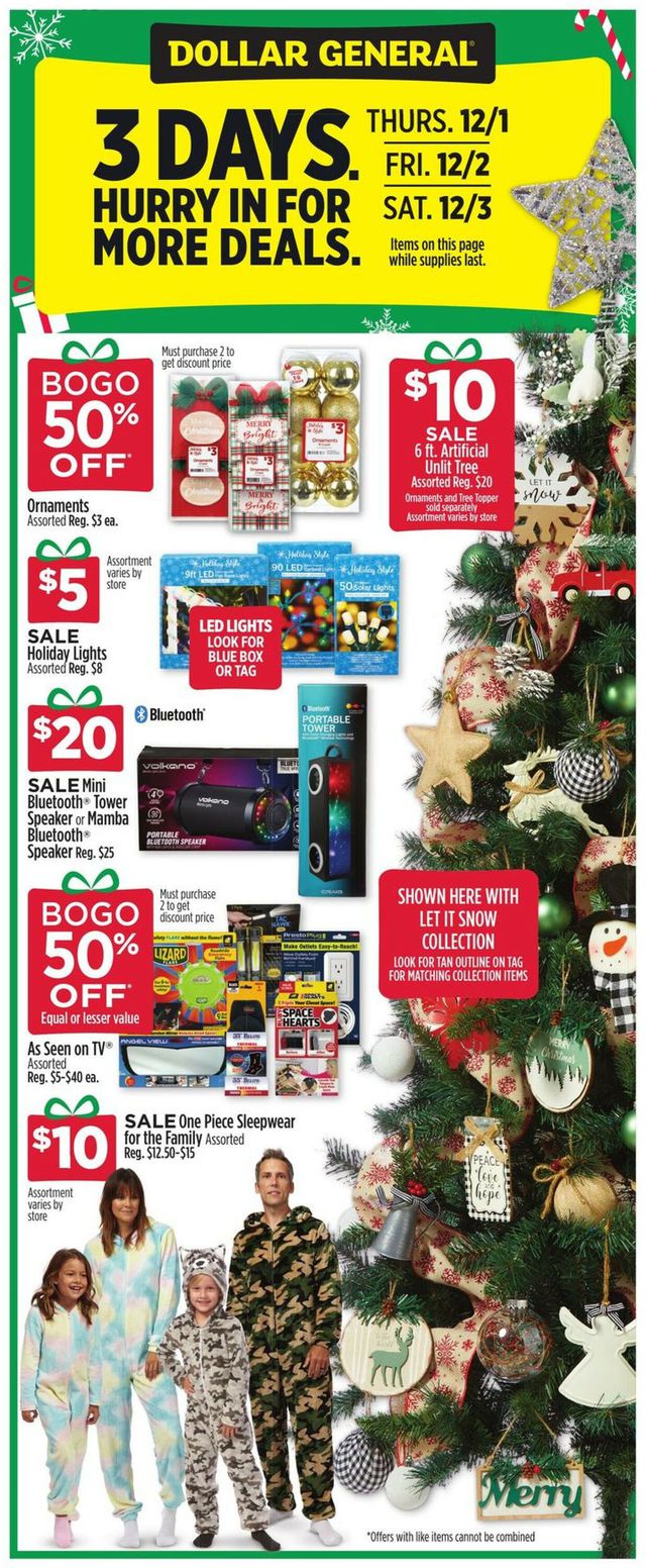 Dollar General Ad from 11/27/2022
