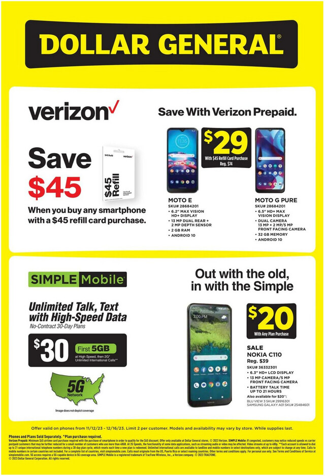 Dollar General Ad from 11/15/2023