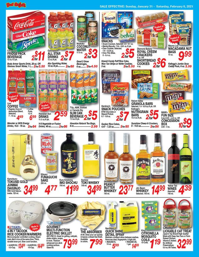 Don Quijote Hawaii Ad from 01/31/2021