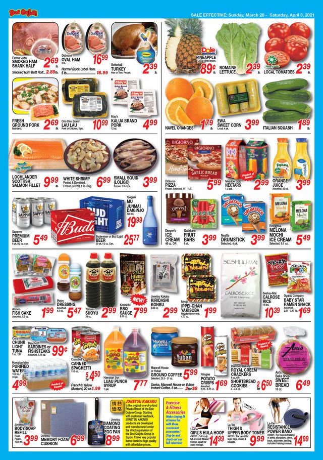 Don Quijote Hawaii Ad from 03/28/2021