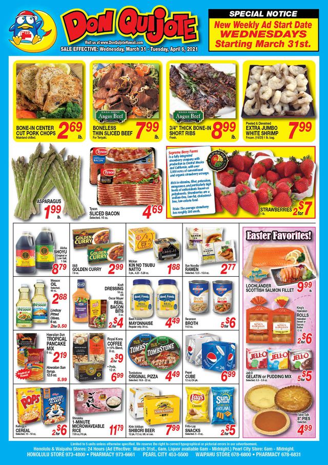 Don Quijote Hawaii Ad from 03/31/2021