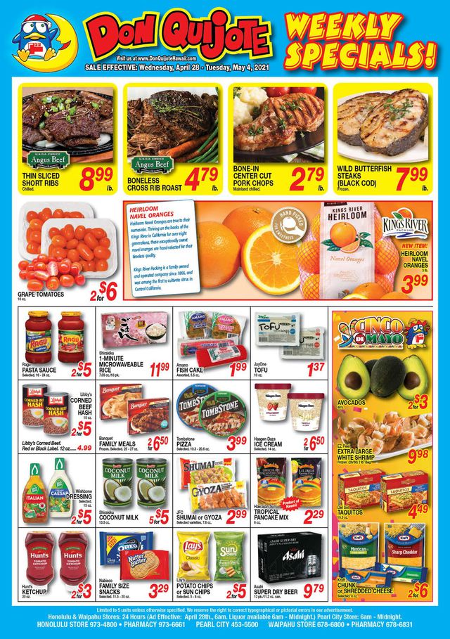Don Quijote Hawaii Ad from 04/28/2021