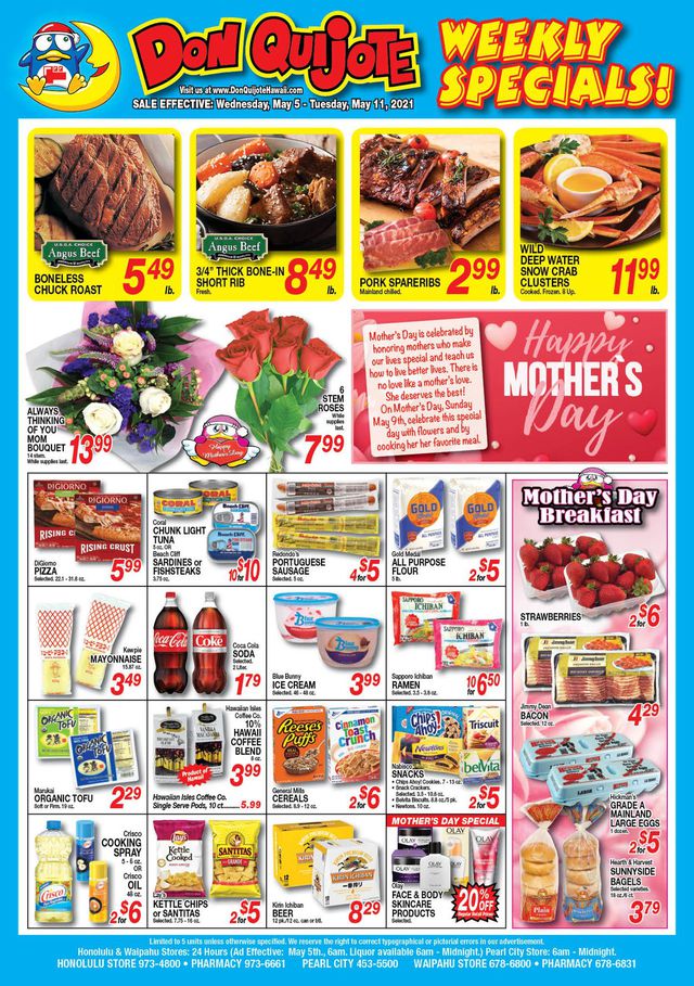 Don Quijote Hawaii Ad from 05/05/2021