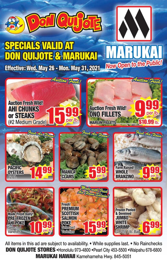 Don Quijote Hawaii Ad from 05/26/2021