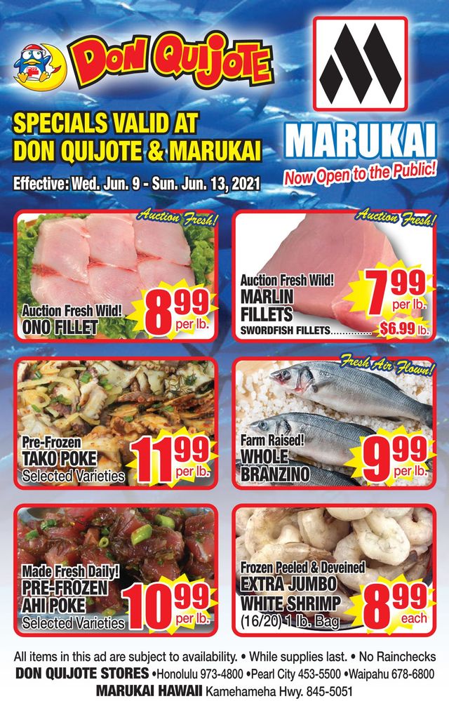 Don Quijote Hawaii Ad from 06/09/2021