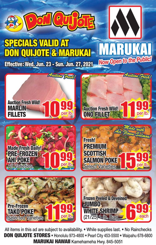 Don Quijote Hawaii Ad from 06/23/2021
