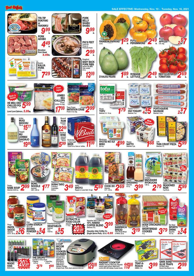 Don Quijote Hawaii Ad from 11/10/2021