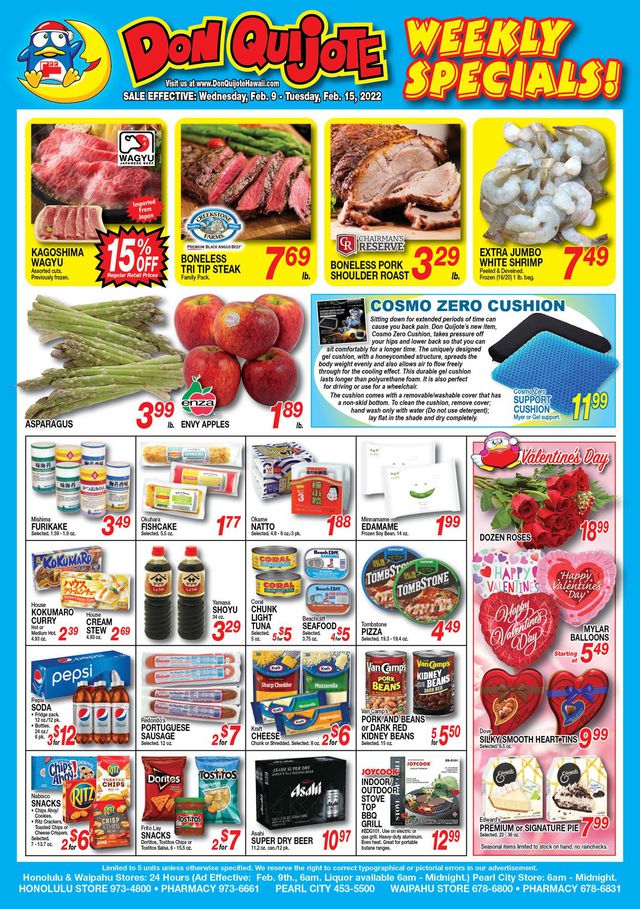 Don Quijote Hawaii Ad from 02/09/2022