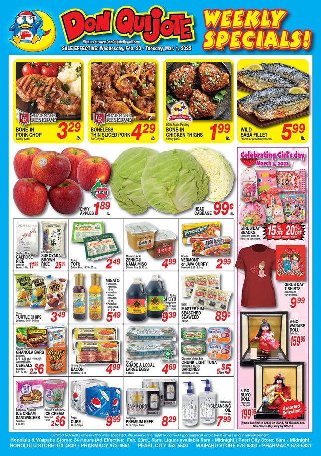 Don Quijote Hawaii Ad from 02/23/2022