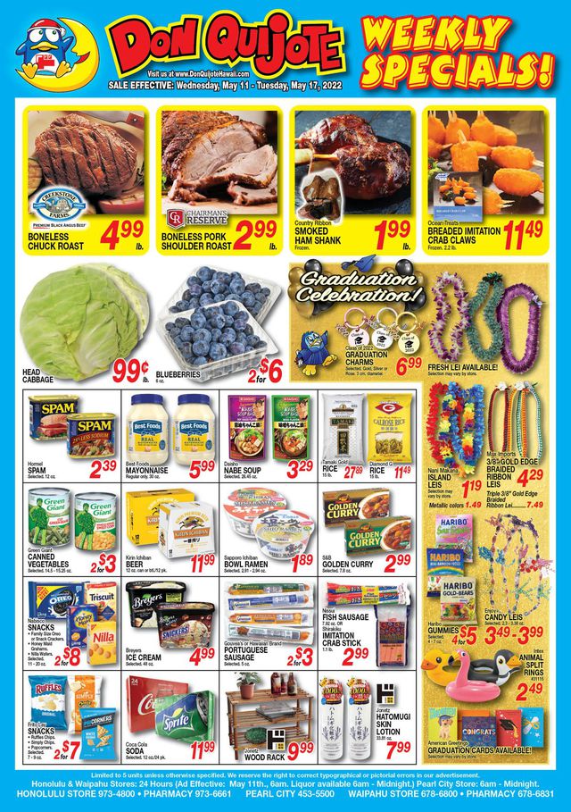 Don Quijote Hawaii Ad from 05/11/2022