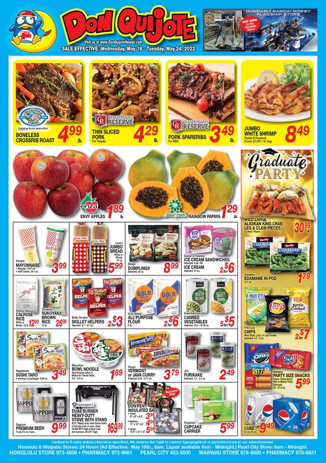 Don Quijote Hawaii Ad from 05/18/2022