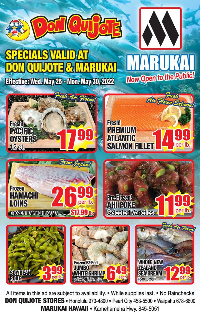 Don Quijote Hawaii Ad from 05/25/2022