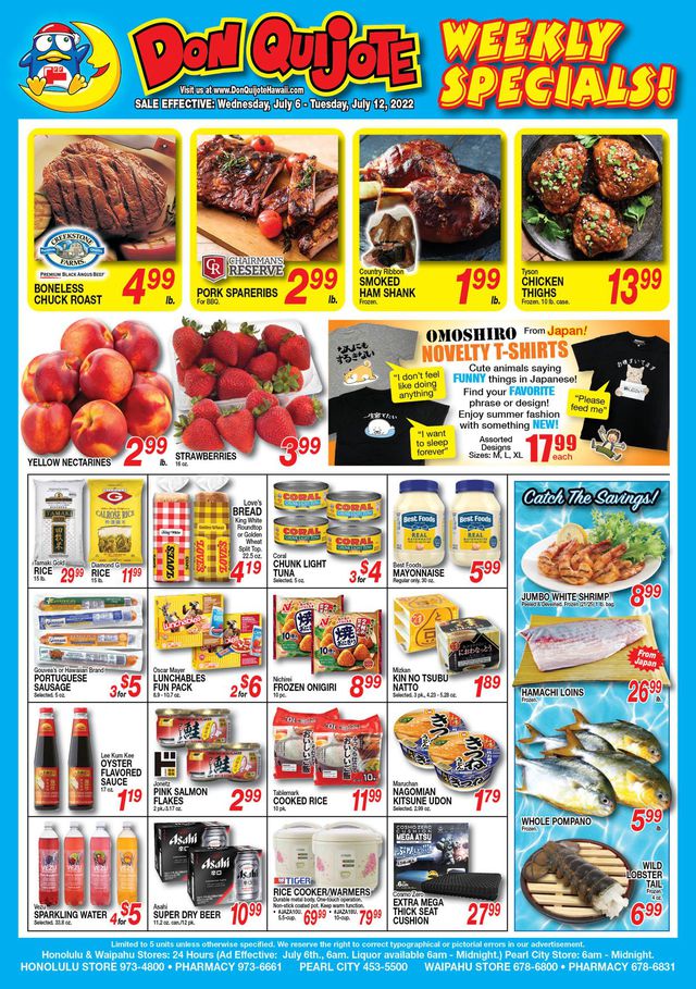 Don Quijote Hawaii Ad from 07/06/2022