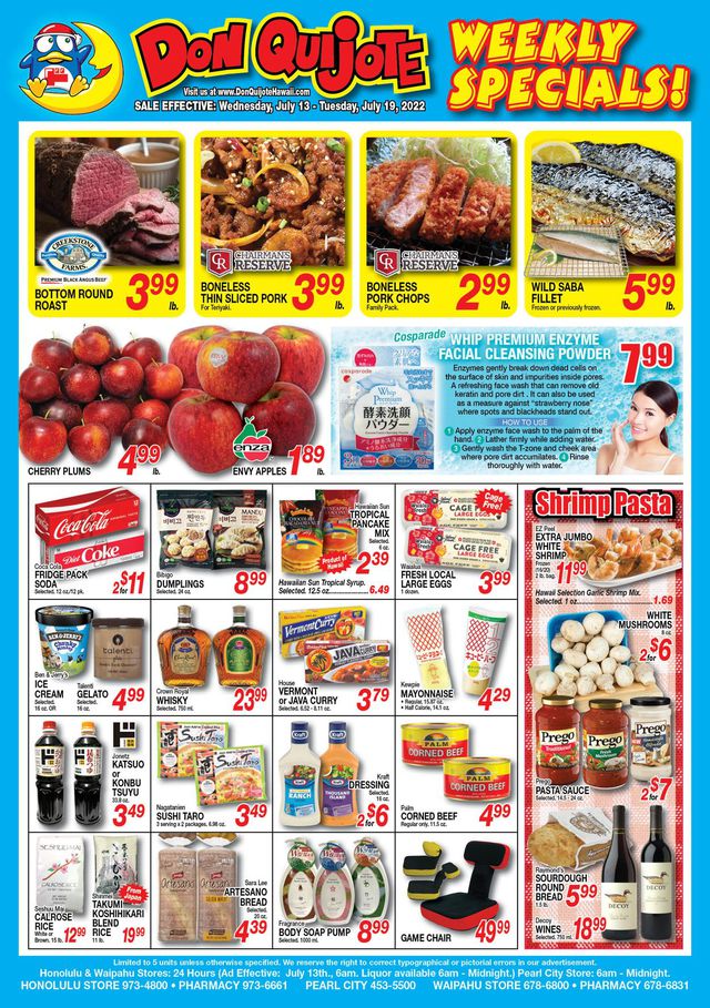 Don Quijote Hawaii Ad from 07/13/2022