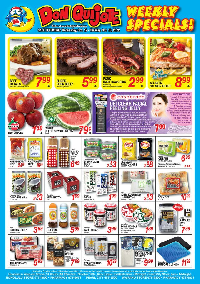 Don Quijote Hawaii Ad from 10/12/2022
