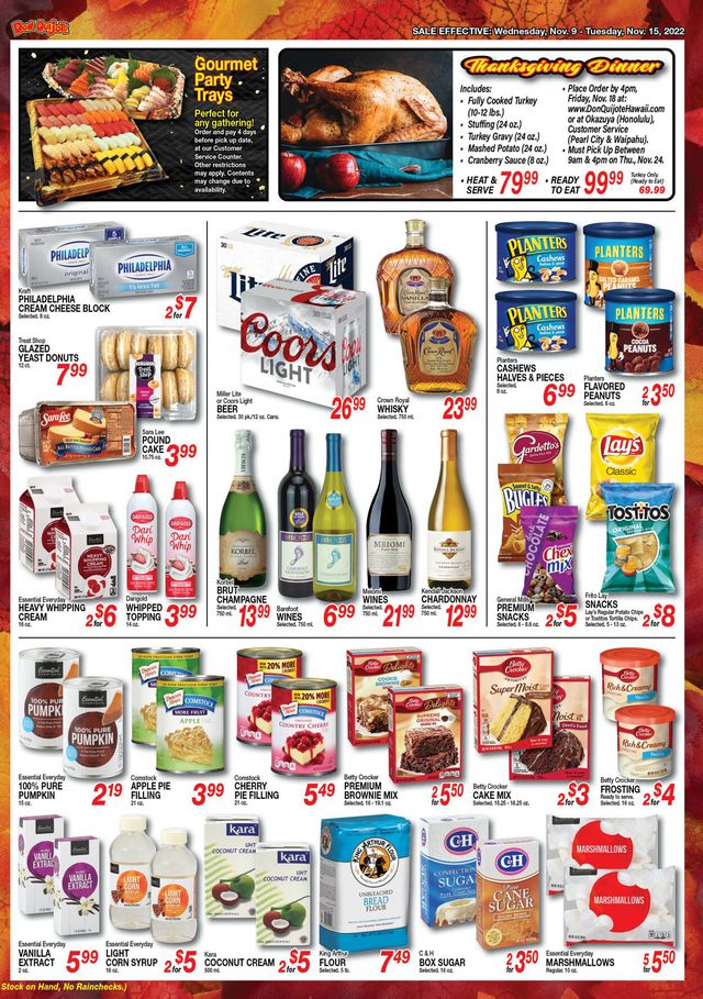 Don Quijote Hawaii Ad from 11/09/2022