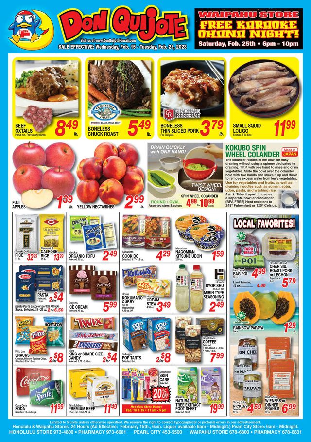 Don Quijote Hawaii Ad from 02/15/2023