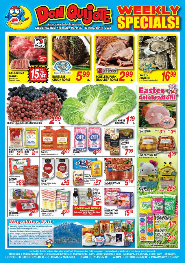 Don Quijote Hawaii Ad from 03/29/2023