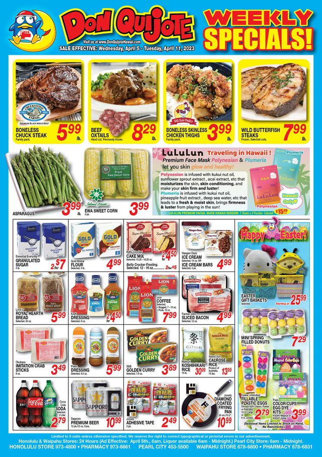Don Quijote Hawaii Ad from 04/05/2023