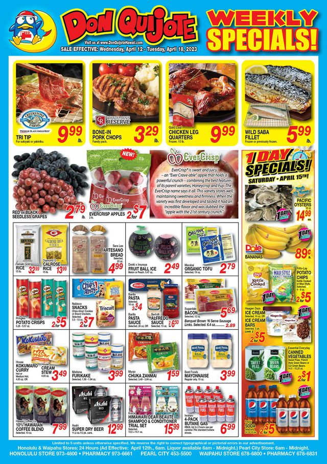 Don Quijote Hawaii Ad from 04/12/2023