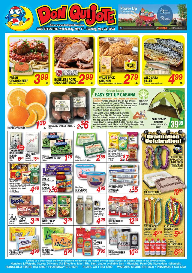 Don Quijote Hawaii Ad from 05/17/2023