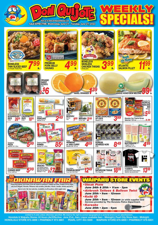 Don Quijote Hawaii Ad from 06/21/2023