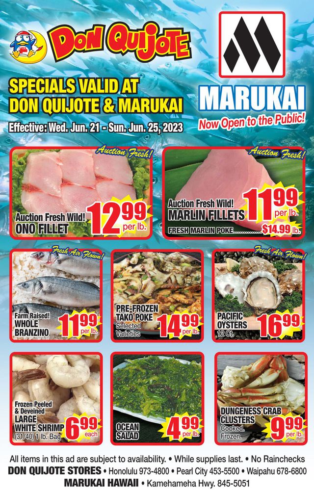 Don Quijote Hawaii Ad from 06/21/2023