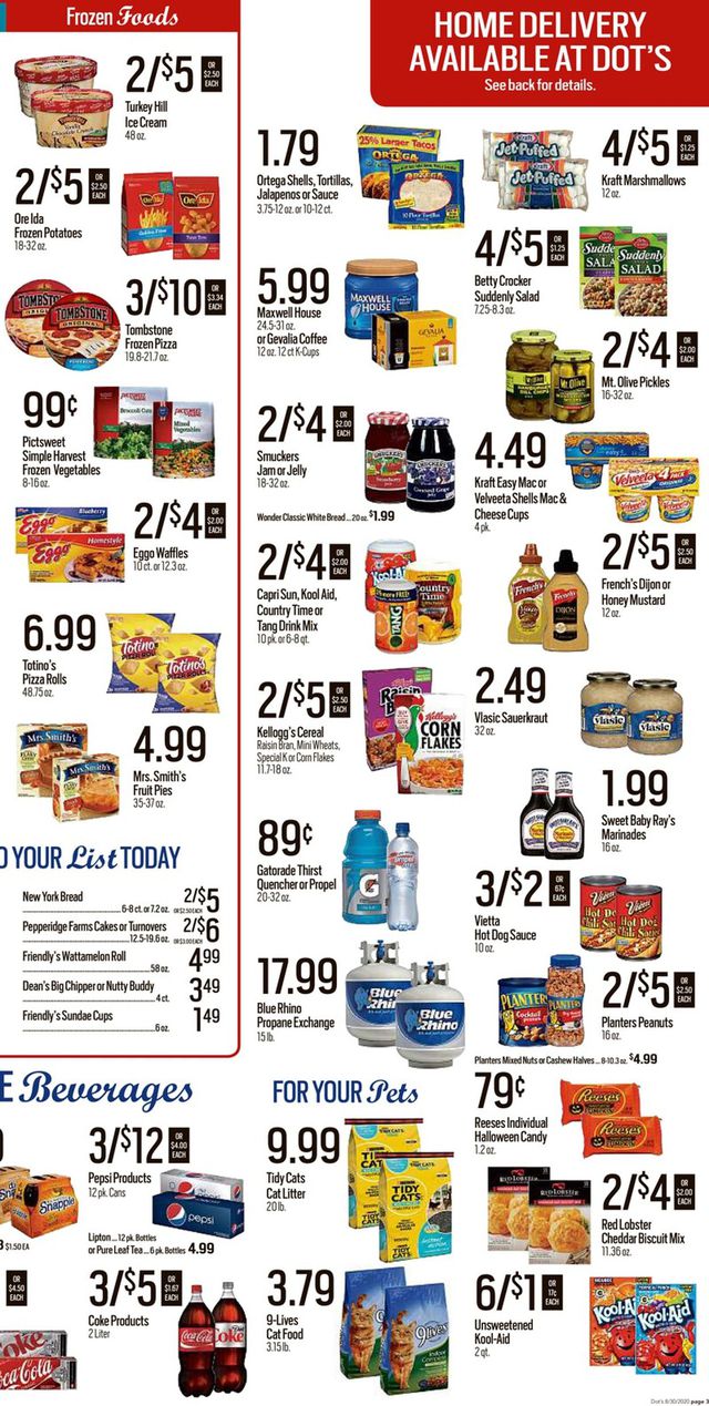Dot's Market Ad from 08/31/2020