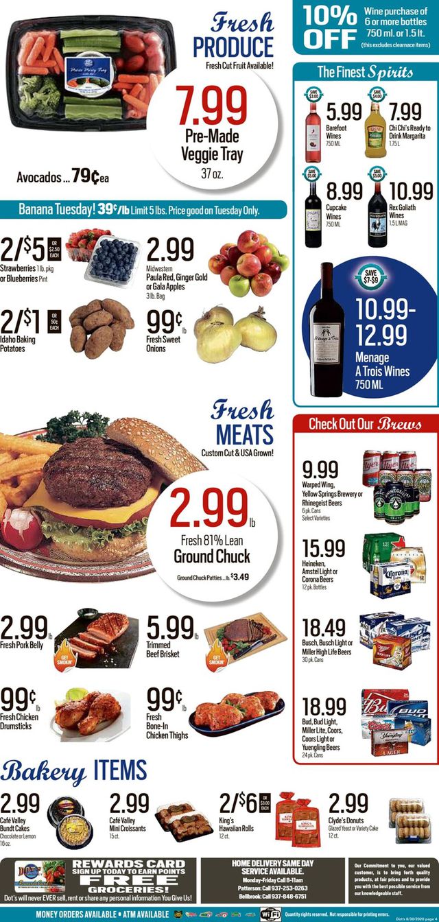 Dot's Market Ad from 08/31/2020