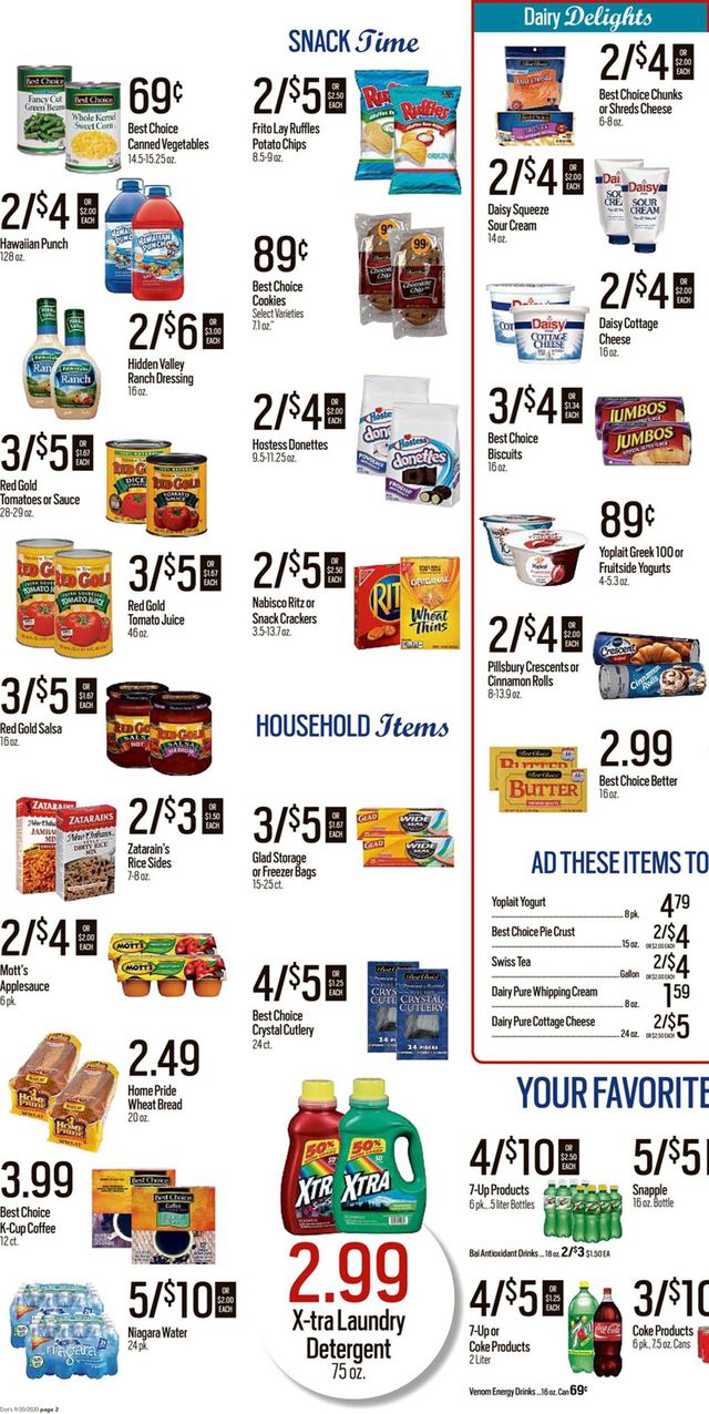 Dot's Market Ad from 09/21/2020
