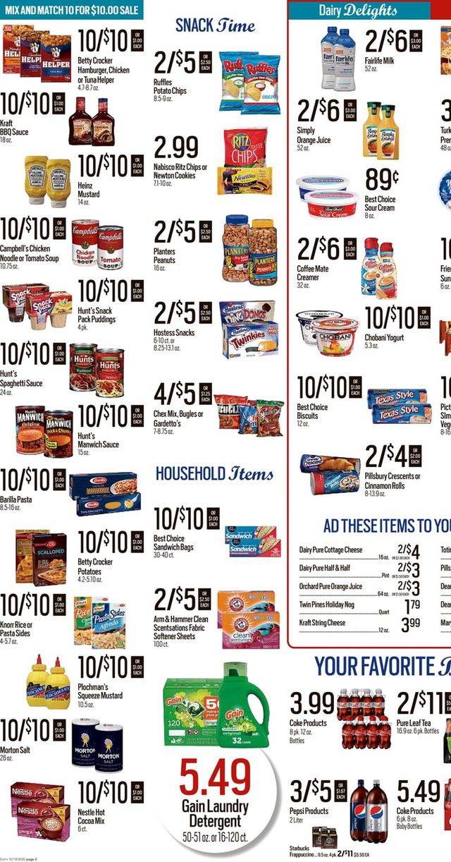 Dot's Market Ad from 10/19/2020