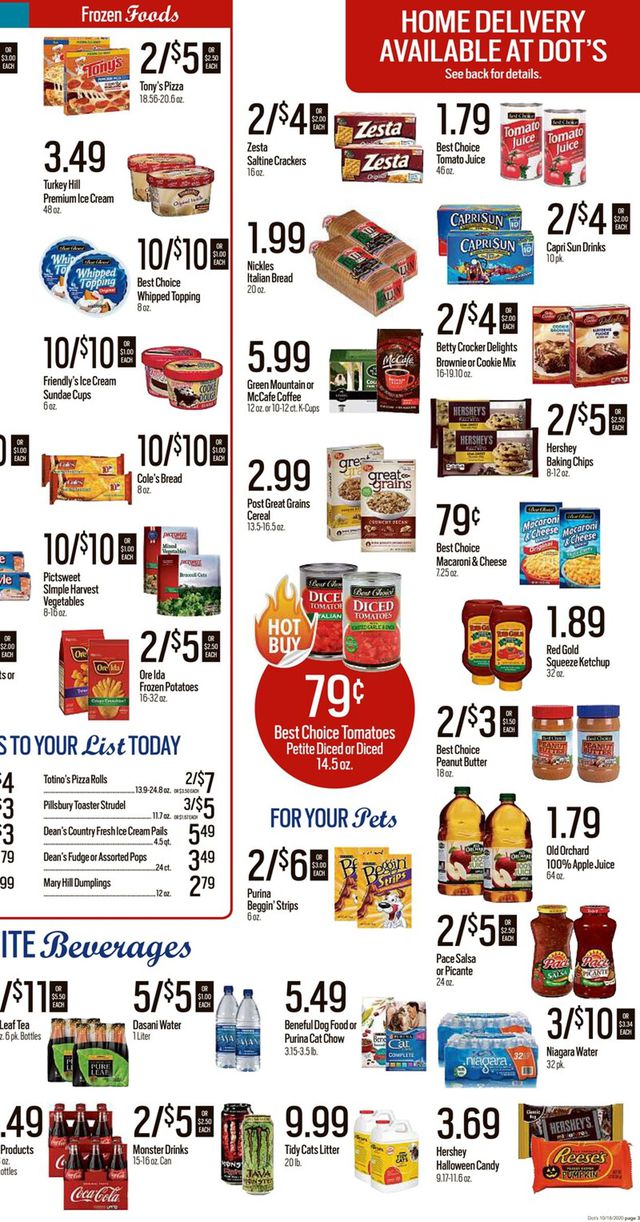 Dot's Market Ad from 10/19/2020