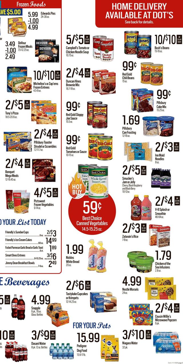 Dot's Market Ad from 11/02/2020