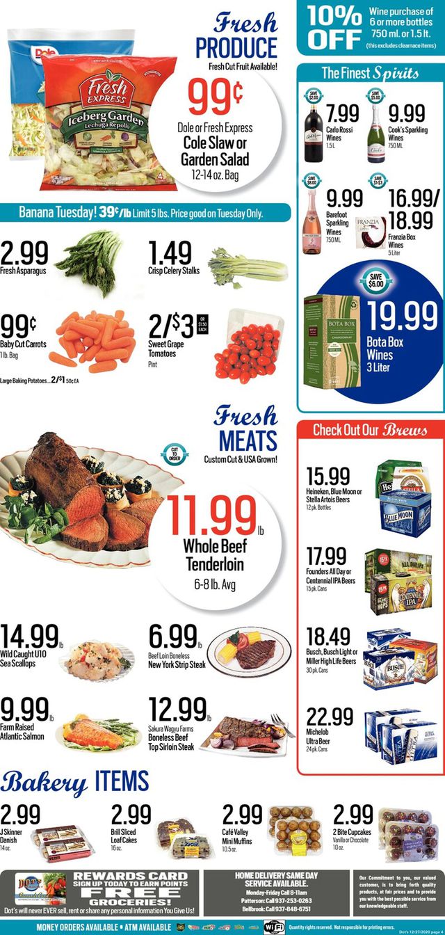 Dot's Market Ad from 12/28/2020